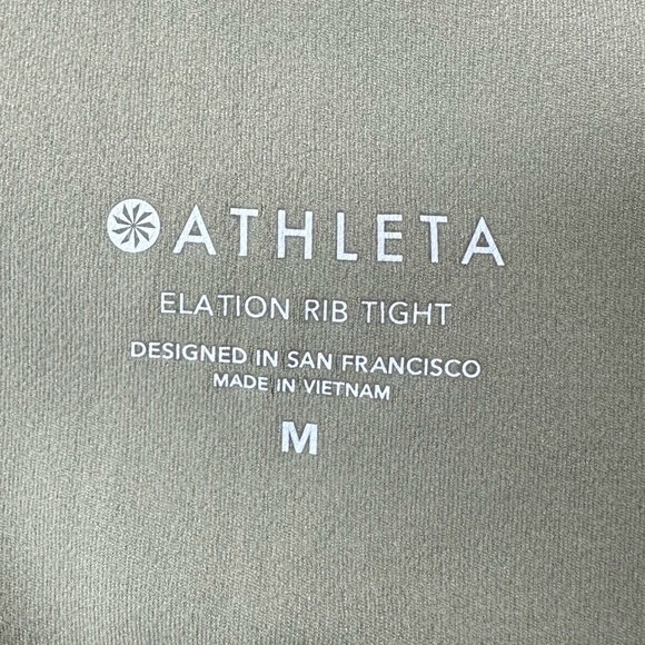 Athleta Moss Green Elation Rib‎ Tight Medium - Picture 5 of 8